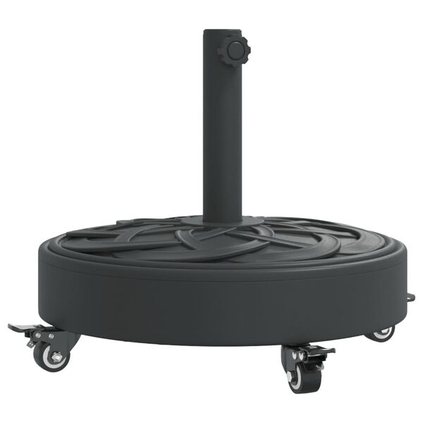 vidaXL Base de parasol avec roues pour m&acirc;ts &Oslash;38 / 48 mm 27 kg rond
