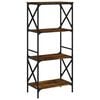 vidaXL Biblioth&egrave;que 4 niveaux ch&ecirc;ne fum&eacute; 59x35x132cm bois d'ing&eacute;nierie