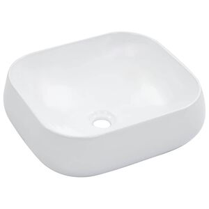 vidaXL Lavabo 44,5 x 39,5 x 14,5 cm C&eacute;ramique Blanc