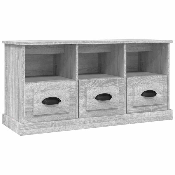 vidaXL Meuble TV sonoma gris 100x35x50 cm bois d'ing&eacute;nierie