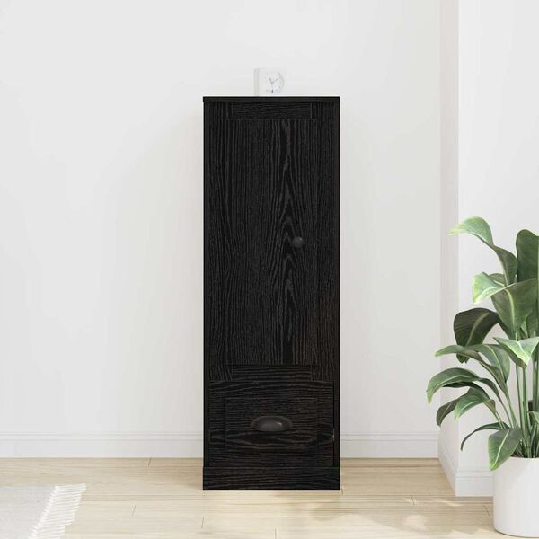 vidaXL Haut Armoire Ch&ecirc;ne noir 36 x 35,5 x 103,5 cm Bois d'ing&eacute;nierie