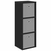 vidaXL Buffet avec tiroir Ch&ecirc;ne noir 30,5 x 27 x 84,5 cm