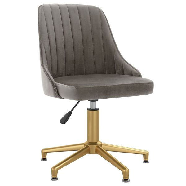 vidaXL Chaises pivotantes &agrave; manger lot de 2 Gris clair Velours