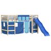 vidaXL Rideaux pour lit mezzanine bleu polyester