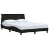 vidaXL Cadre de lit sans matelas Hanko noir 120x200 cm tissu