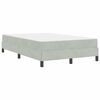 vidaXL Lit &agrave; ressorts avec matelas Gris clair 120 x 190 cm tissu