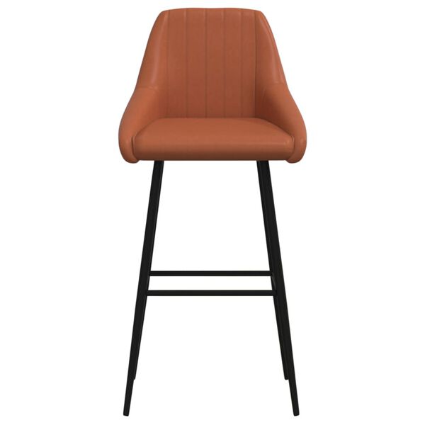 vidaXL Tabourets de bar lot de 2 marron clair similicuir