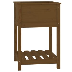 vidaXL Jardini&egrave;re avec &eacute;tag&egrave;re Marron miel 54x54x81 cm Bois de pin