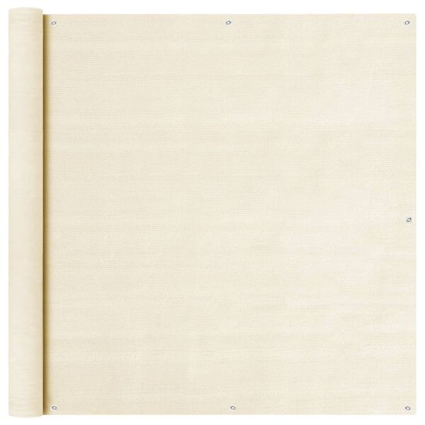 vidaXL &Eacute;cran de balcon Cr&egrave;me 120x300 cm PEHD
