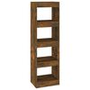 vidaXL Biblioth&egrave;que/S&eacute;parateur de pi&egrave;ce Ch&ecirc;ne fum&eacute; 40x30x135 cm