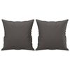 vidaXL Canap&eacute; 2 places et oreillers et coussins Gris 140 cm Similicuir