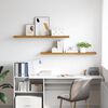 vidaXL &Eacute;tag&egrave;re Murale 2 pcs Beige 120 x 23,5 x 4 cm Bois d'ing&eacute;nierie