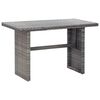 vidaXL Table de jardin Anthracite 110x60x67 cm R&eacute;sine tress&eacute;e
