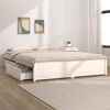 vidaXL Cadre de lit sans matelas avec tiroirs blanc 160x200 cm