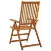 vidaXL Chaises inclinables de jardin lot de 3 Bois solide d'acacia