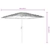 vidaXL Parasol de jardin avec m&acirc;t en acier marron 248x248x248 cm