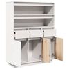 vidaXL Buffet haut blanc 89x34x116,5 cm bois massif de pin