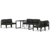 vidaXL Salon de jardin 7 pcs avec coussins Aluminium Anthracite