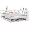 vidaXL Lit biblioth&egrave;que sans matelas blanc 150x200 cm bois pin massif