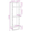 vidaXL &Eacute;tag&egrave;re murale 3 niveaux ch&ecirc;ne fum&eacute; 30x25x100cm bois ing&eacute;nierie