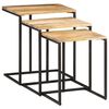 vidaXL Tables gigognes 3 pcs bois massif d'acacia