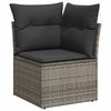 vidaXL Salon de jardin 8 pcs avec coussins gris clair r&eacute;sine tress&eacute;e