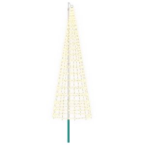 vidaXL Guirlande lumineuse de sapin de No&euml;l avec piquet et m&acirc;t 300 cm