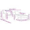 vidaXL Canap&eacute;-lit &agrave; 2 places avec repose-pied gris clair tissu