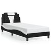 vidaXL Cadre de lit Viana avec LED sans matelas noir et blanc 90x200 cm