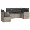 vidaXL Salon de jardin 5 pcs avec coussins gris clair r&eacute;sine tress&eacute;e