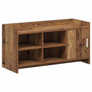 vidaXL Cabinet &agrave; chaussures avec porte Bois ancien 100 x 39,5 x 51 cm