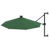 vidaXL Parasol mural de jardin avec LED 300 cm vert