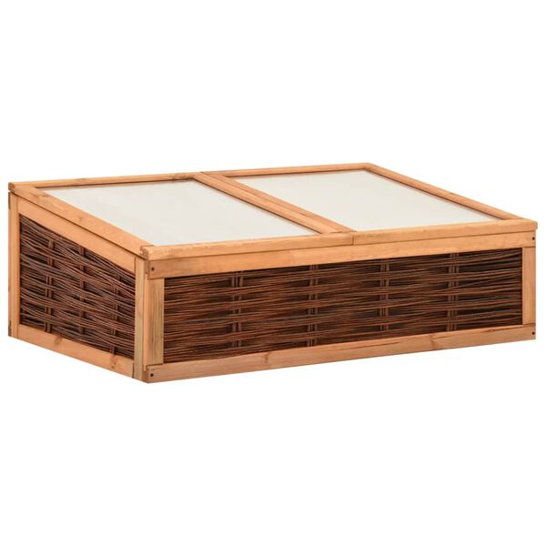 vidaXL Serre 120x80x45 cm Bois de pin massif et saule