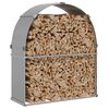 vidaXL Porte-bûches gris clair 120x45x140 cm acier galvanisé