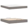 vidaXL Cadre de lit avec matelas avec matelas 2 pcs Taupe tissu