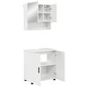 vidaXL Ensemble de mobilier de salle de bain 2 pcs Blanc brillant