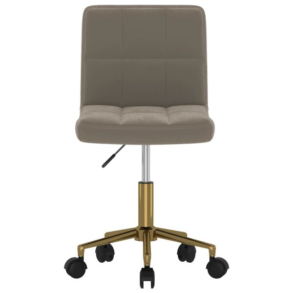 vidaXL Chaise pivotante de salle &agrave; manger Gris clair Velours