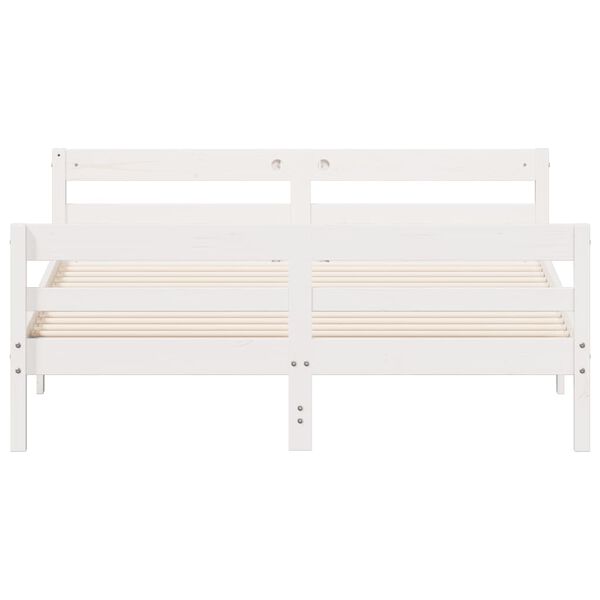 vidaXL Cadre de lit sans matelas blanc 120x200 cm bois de pin massif