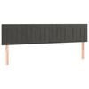 vidaXL T&ecirc;tes de lit Gris fonc&eacute; 180x5x78/88 cm Velours