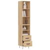 vidaXL Buffet haut Ch&ecirc;ne sonoma 34,5x34x180 cm Bois d'ing&eacute;nierie