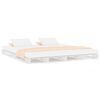 vidaXL Lit de palette blanc 135x190 cm Bois de pin massif Double