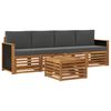 vidaXL Ensemble de canap&eacute;s d'ext&eacute;rieur 5 pc Naturel et Anthracite