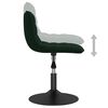 vidaXL Chaise pivotante de salle &agrave; manger Vert fonc&eacute; Velours