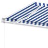 vidaXL Auvent automatique sur pied 600x350 cm Bleu/Blanc