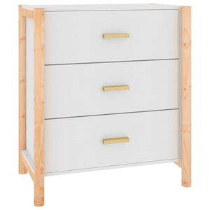 vidaXL Buffet Blanc 62x38x70 cm Bois d'ing&eacute;nierie