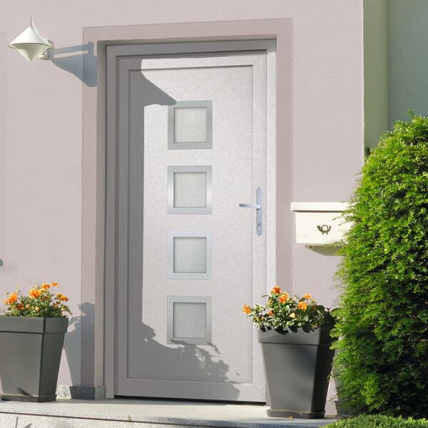 vidaXL Porte d'entr&eacute;e Blanc 98x200 cm PVC