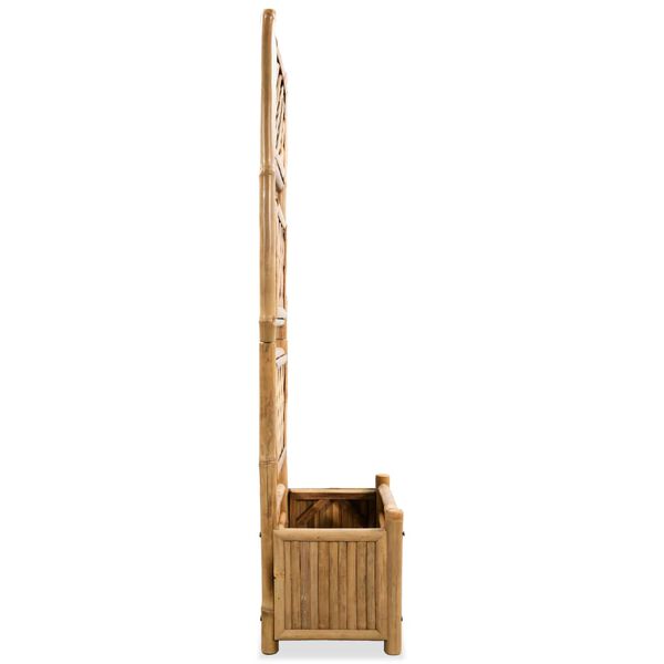 vidaXL Lit sur&eacute;lev&eacute; de jardin avec treillis Bambou 40 cm
