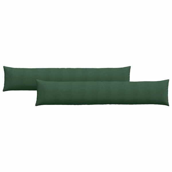 vidaXL Coussins de canapé 2 pcs Vert foncé 200 x 40 cm