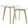 vidaXL Ensemble de tables d'appoint 2 pcs Verre tremp&eacute;