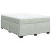 vidaXL Sommier &agrave; lattes de lit et matelas Gris clair 140x190cm Velours